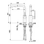 Кран KFA Arura Duero Basic 6623-110-22 Inox Нержавіюча сталь