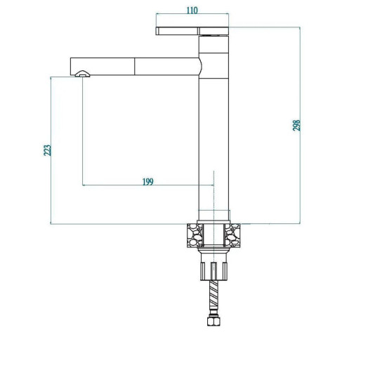 Змішувач з нержавіючої сталі Alveus Zina 1129059, бежевий