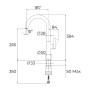 Змішувач Teka Oval 915 чорна латунь/хром