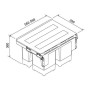 Сортувальник сміття Franke Garbo 60-3 1x12л 1x8л 1x18л