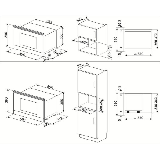 Мікрохвильова піч Smeg Classica MP322X1 Grill