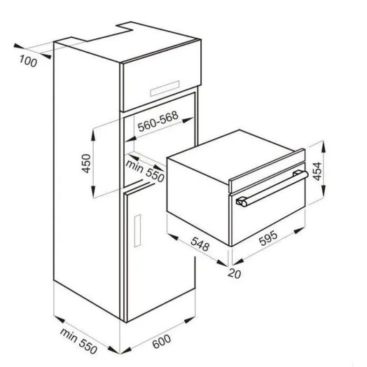 Духовка з мікрохвильовкою Amica AMMB44E3GCB Q-Type Convection Black