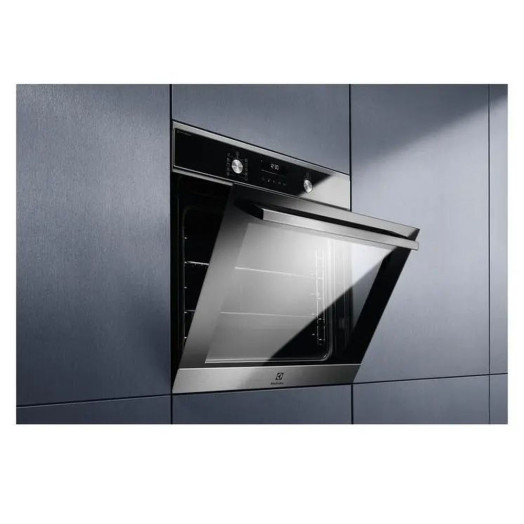 Electrolux 600 SteamBake EOD6P77WX Електрична парова духовка Конвекційний термозонд Пульт дистанційного керування сріблясто-чорний