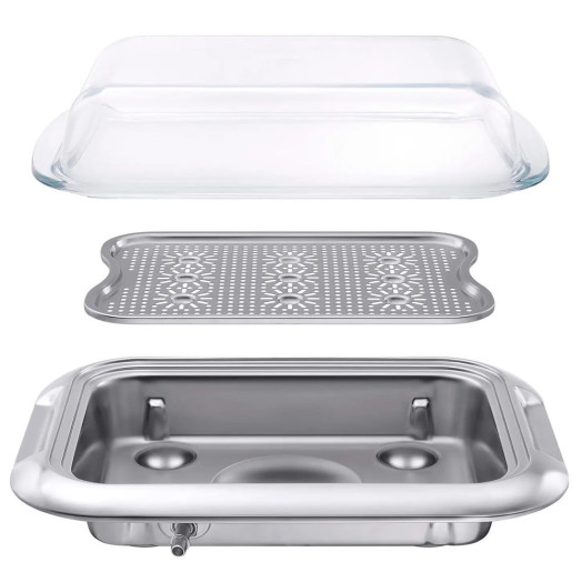 Пульт дистанційного керування Samsung Infinite Line NV75T8979RK Dual Cook, електрична парова духовка, конвекційний термозонд, чорний