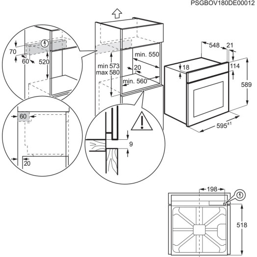 Electrolux 600 SurroundCook EOF4P56X Електрична духовка з конвекцією Чорна нержавіюча сталь