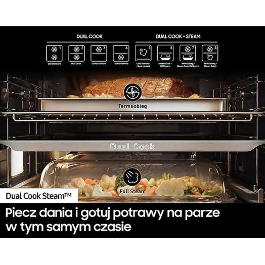 Samsung NV7B5765RAK Dual Cook Електрична пароварка з конвекцією AirFry Remote Control Black