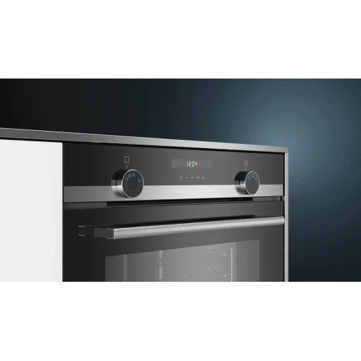 Siemens iQ500 HB537A0S0 Електрична духовка конвекційна сріблясто-чорна