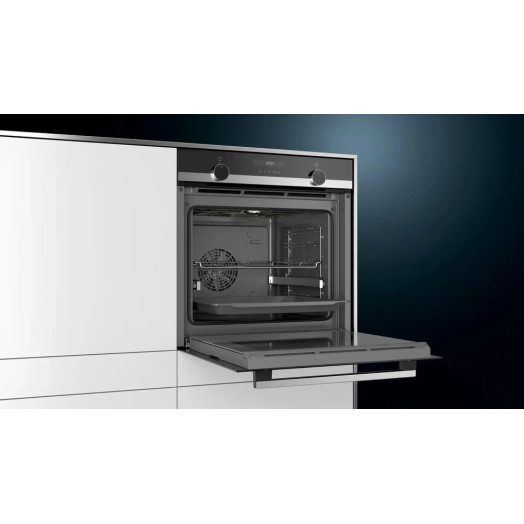 Siemens iQ500 HB537A0S0 Електрична духовка конвекційна сріблясто-чорна