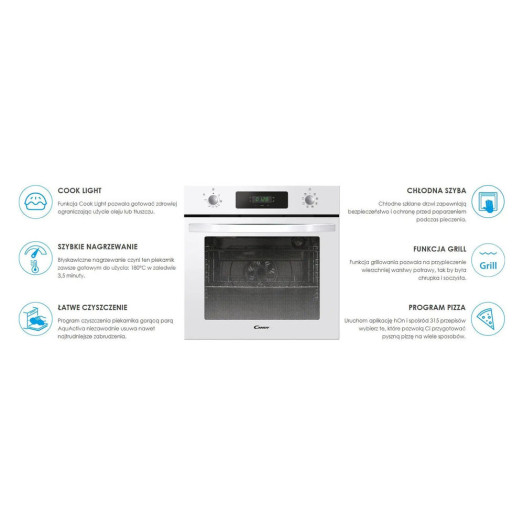 Духовка електрична Candy Idea FIDC B625 L CookLight Convection White