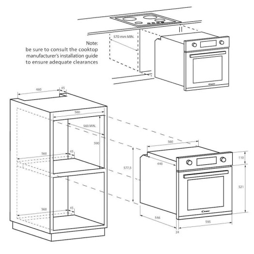 Духовка електрична Candy Idea FIDCP N615 L Convection Black