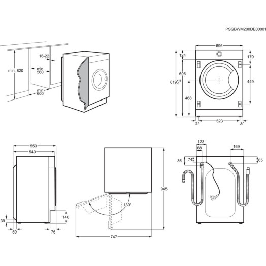 Пральна машина Electrolux 800 UltraCare EW8F348SCI 8кг 1400об/хв Пульт