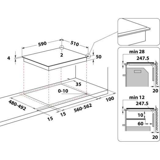 Індукційна плита Whirlpool WL S2760 BFS 59см
