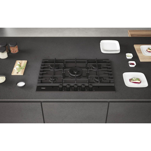 Газова варильна поверхня Haier Gas On Metal Series 6 HAHG7W5HEB 74.5см