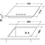 Варильна поверхня газова Whirlpool GMWL 728/IXL 73см