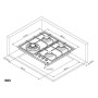 Газова плита Beko HIYG64225SXOP bPro500 58см