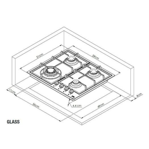 Газова плита Beko bPro500 HIYG 64225 SBOP 59см