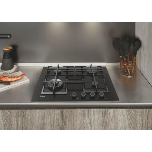 Газова варильна поверхня Haier Series 4 Gas On Glass HAVG6BF4HB/1 65см