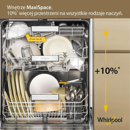 Whirlpool W8I HT40 T Maxi Space 60cm Посудомийна машина Автоматичне відкриття дверей Ящик для столових приборів