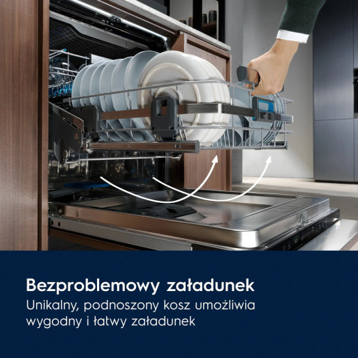 Посудомийна машина Electrolux 900 ComfortLift EEC87400W 60см Автоматичне відкриття дверей Ящик для столових приборів