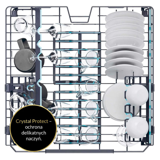 Посудомийна машина Haier I-Pro Shine Series 4 XS 6B0M4PDB 59,7 см Автоматичне відкриття дверцят Ящик для столових приборів