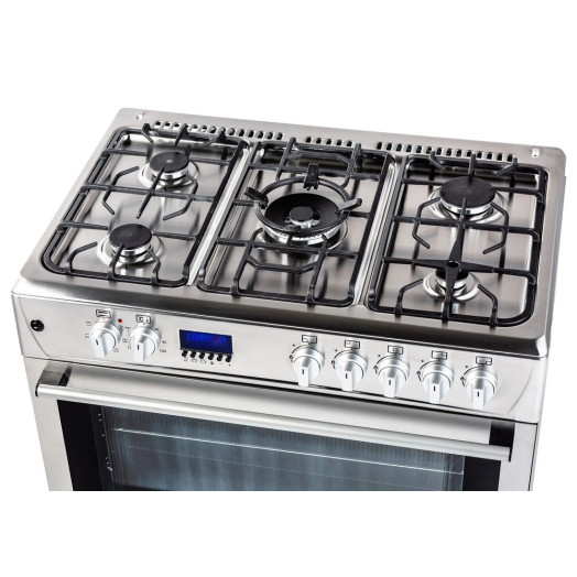 Газоелектрична плита Ravanson Cheff Modern KWGE-K90 з вентилятором і грилем