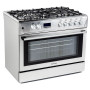 Газоелектрична плита Ravanson Cheff Modern KWGE-K90 з вентилятором і грилем