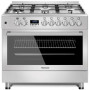Газоелектрична плита Ravanson Top Chef KWGE-K90-6 з конвекційним грилем