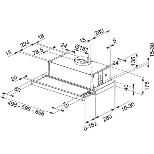 Телескопічна витяжка Franke FTC 532L GR/XS з нержавіючої сталі