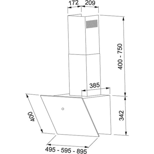 Franke FVT 905 WH A Hood White Glass