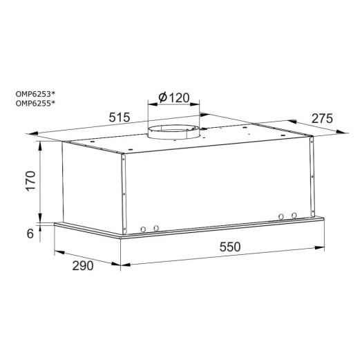 Витяжка Amica OMP6253WG Біла