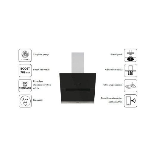 Витяжка Haier I-Link HADG6DS2XWIFI чорна