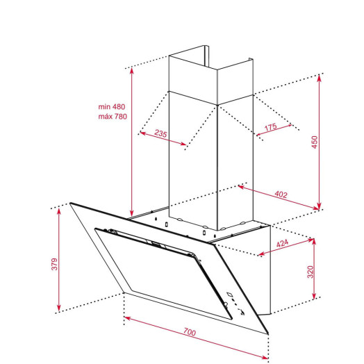 Витяжка Teka DVT 78660 TBS WH біла