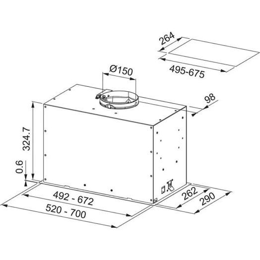 Витяжка Franke Box Flush Evo FBFE XS A52 Inox