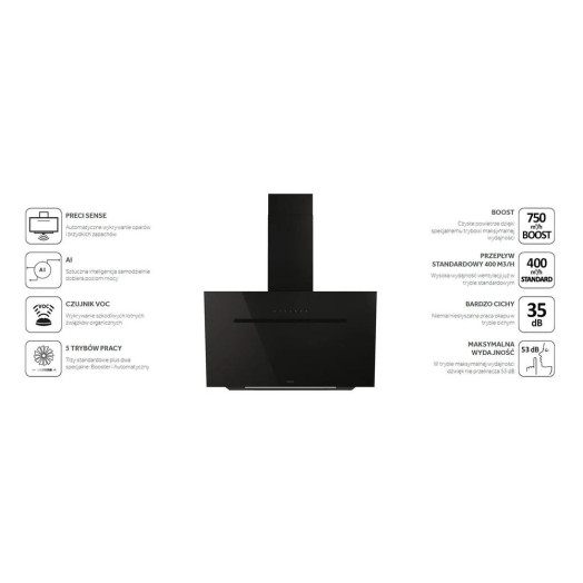 Капюшон Haier I-Feel 6 HADG9CBS6BVOC чорний
