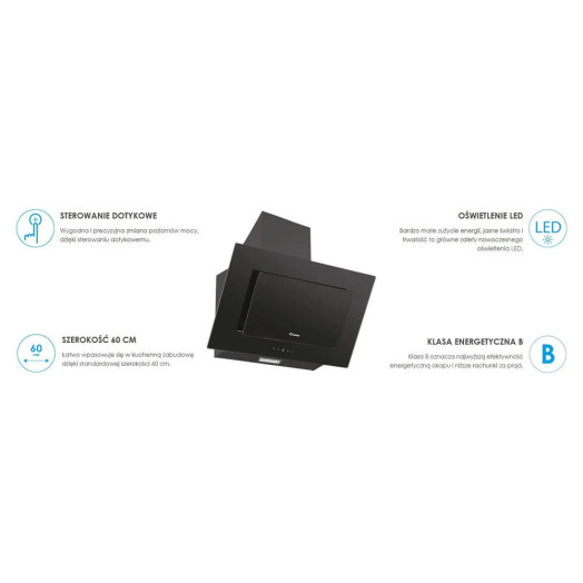 Цукеркова витяжка CDG6CBG Black