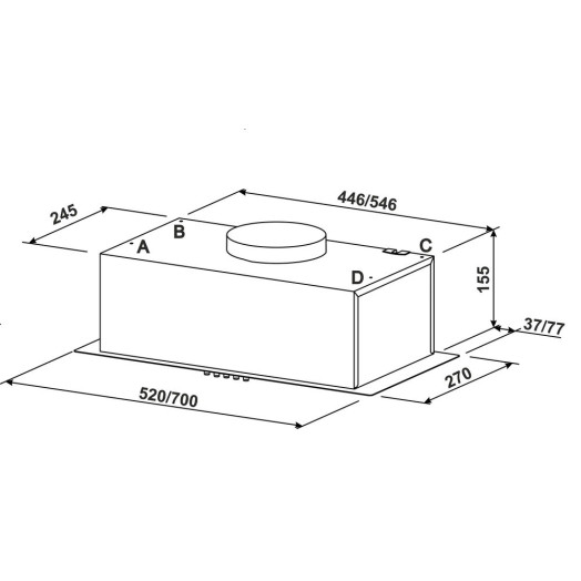SeeNERGY B-IN Slim 52 X Inox Hood
