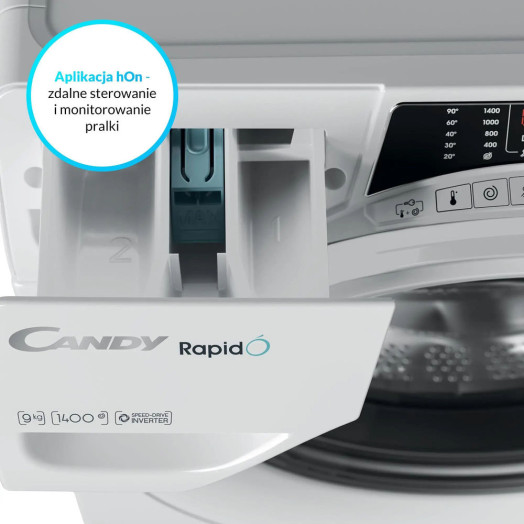 Пральна машина Candy RapidO RO 1496DWMT/1-S Slim 9кг 1400об/хв Пульт ДУ