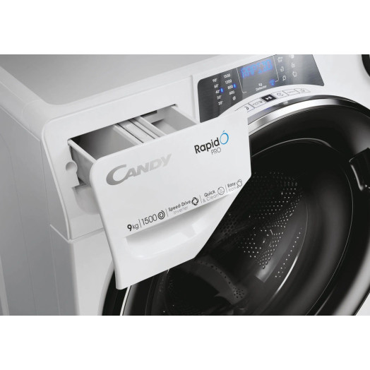 Пральна машина Candy RapidO Pro RP 596BWMBC/1-S Slim 9кг 1500об/хв Пульт ДУ