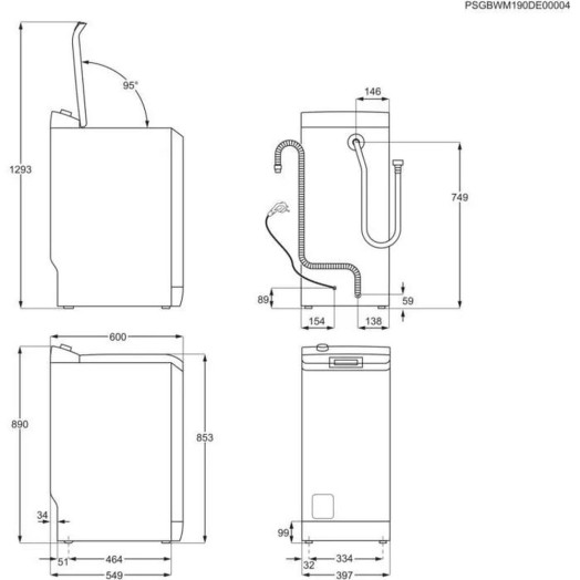 Пральна машина Electrolux 600 SensiCare EW6TN5272P 7кг 1200об./хв.