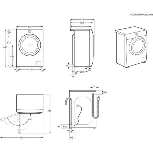 Пральна машина Electrolux 600 SensiCare EW6SM226BP Superslim 6кг 1200об./хв.