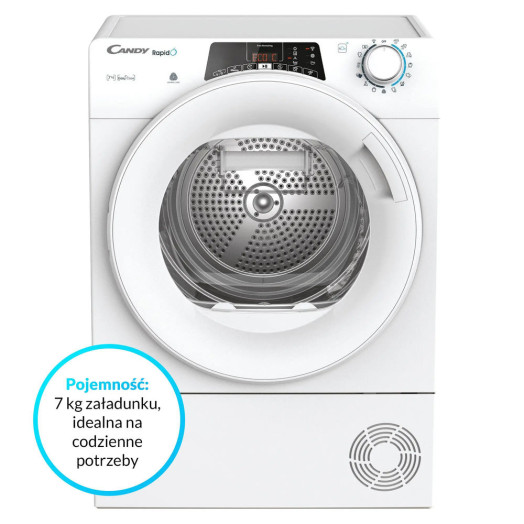 Сушильна машина Candy RapidO RO4 H7A2TEX-S Slim 46,5 см 7 кг Пульт дистанційного керування