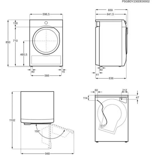 Сушильна машина Electrolux 900 PerfectCare EW9D787KCP 63,6см 8кг Пульт