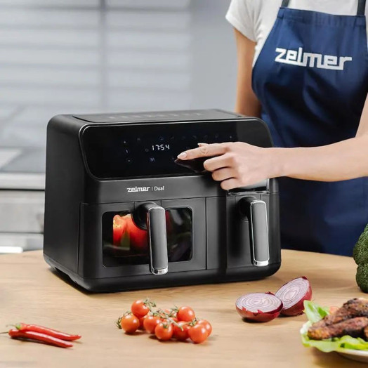 Фритюрниця без жиру Zelmer ZAF9000 Dual 2700W 9л