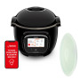 Мультиварка Tefal Cook4me Touch Wi-Fi CY9128 + кришка для зберігання XA612020, 1600 Вт, 6 л, кошик для приготування на пару