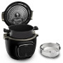 Мультиварка Tefal Cook4me Touch Wi-Fi CY9128 + кришка для зберігання XA612020, 1600 Вт, 6 л, кошик для приготування на пару