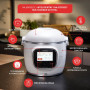 Мультиварка Tefal Cook4me Touch Pro CY9431 + кришка для зберігання XA612020 1600 Вт 6 л Кошик для приготування на пару