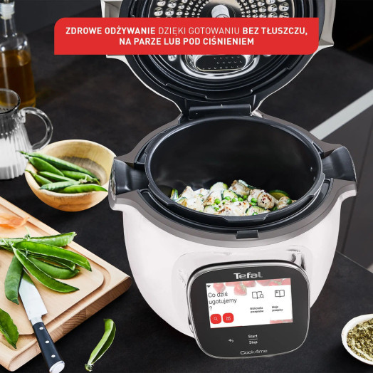 Мультиварка Tefal Cook4me Touch Pro CY9431 + кришка для зберігання XA612020 1600 Вт 6 л Кошик для приготування на пару