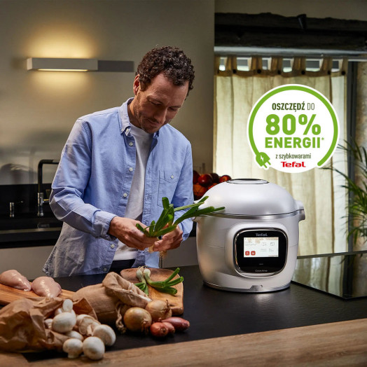 Мультиварка Tefal Cook4me Touch Pro CY9431 + кришка для зберігання XA612020 1600 Вт 6 л Кошик для приготування на пару