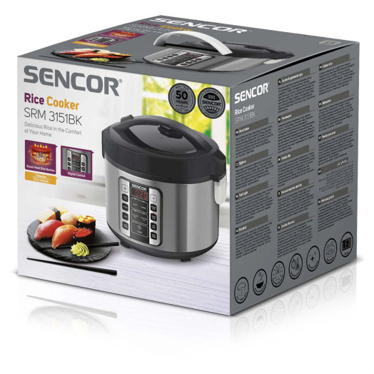 Рисоварка Sencor SRM 3151BK Контроль температури 700 Вт 1,8 л