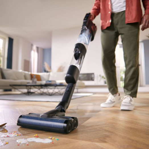 Пилосос Philips AquaTrio XW9383/01 з опцією активного прання 45 хв Функція прання Змінний акумулятор Міні-електрична щітка